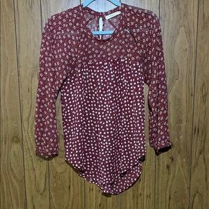 Elodie Cream Long Sleeve Smocked Blouse